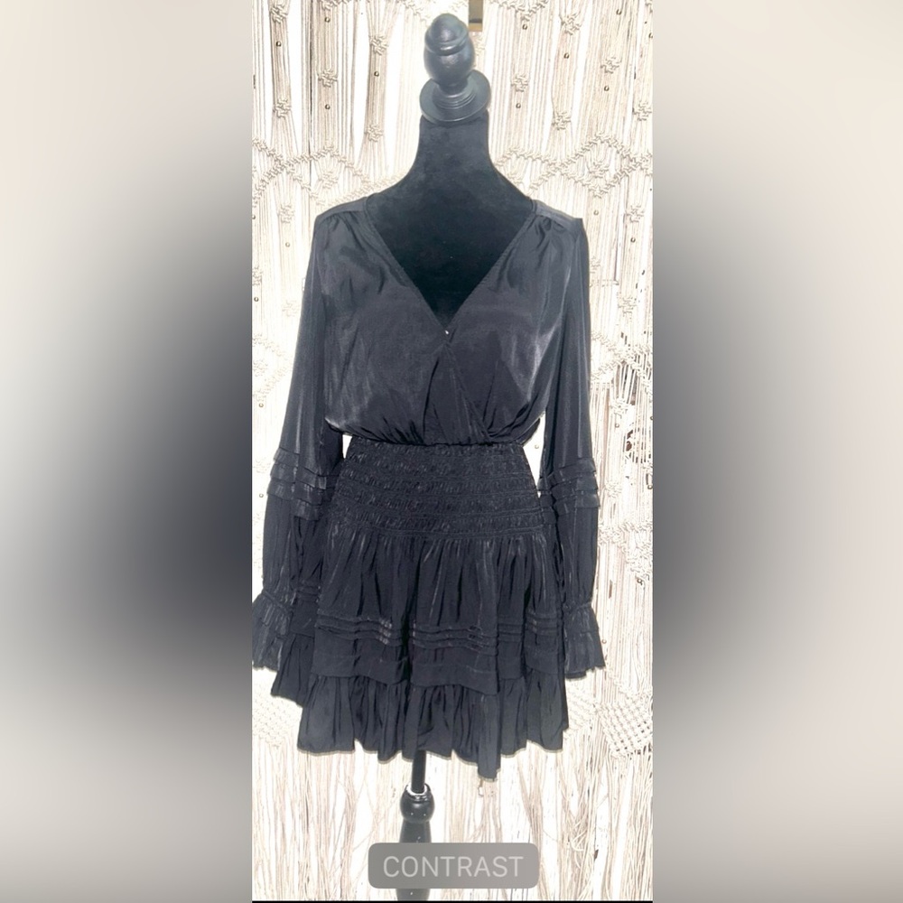 🐷The Impeccable‎ Pig Elegant Black Long Sleeve Dress Mini Dress🐷 - Picture 2 of 7